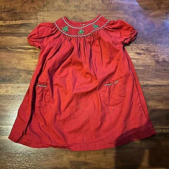Christmas Smocked Dress - Picture 1 of 3